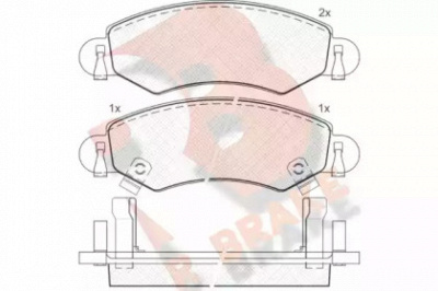 R BRAKE rb1368 -  Комплект тормозных колодок, дисковый тормоз